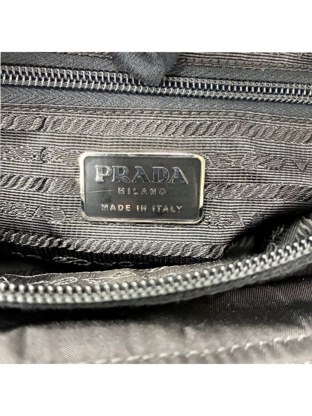 Prada Handbag Black Tessuto Triangle Logo Tote - Picture 8 of 12